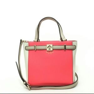 Kate Spade Leo Houston Street Leather Crossbody Bag in Hot Rose